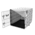 thumbnail image 3 of Floral Dog Crate Cover, Botanical Theme Monochrome Dandelion Pattern Along in Sketchy Style, Easy to Use Pet Kennel Cover for Medium Large Dogs, 35" x 23" x 27", Purpleblue and White, by Ambesonne, 3 of 6