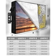thumbnail image 7 of Outdoor TV Cover 52 to 55 Inch Weatherproof, Yellow Gray Floral Waterproof TV Screen Protector for Outside Decor with Zipper and Pocket 52"L x 30"H , Abstract Flowers Pattern, 7 of 7