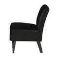 thumbnail image 3 of Baxton Studio Harmon Modern and Contemporary Transitional Black Velvet Fabric Upholstered and Walnut Brown Finished Wood, 3 of 6