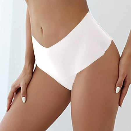 Womens Briefs Lace Silky Seamless No Show Underwear High Waisted No Show Panties Underpants Seamless High Waist Body Shaper Briefs Seamless Thong Full Coverage Soft Stretch Boxer Shorts