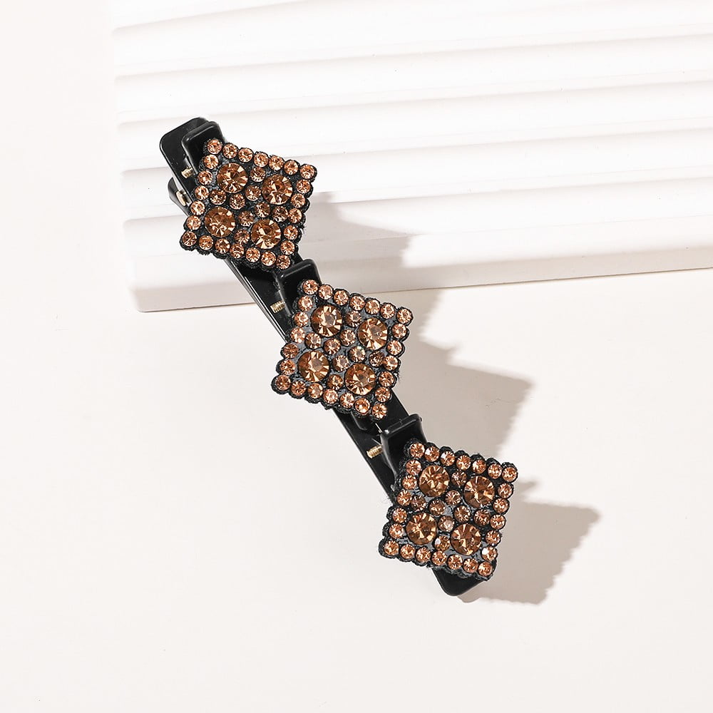 Sparkling Crystal Stone Braided Hair Clips,Rhinestone Hair Clips,Hair Clips for Women,Decorative