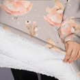 thumbnail image 3 of Oversized Wearable Blanket Hoodie,Princess Flower Dress Pattern Sherpa Blanket Hoodie with Super Pockets,Super Warm Fuzzy Pullover for Women & Men, 3 of 6