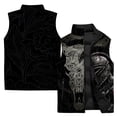 thumbnail image 4 of Chaqueta sin mangas con cremallera de invierno para hombre, chaqueta con estampado 3D de animales, ropa Y2K, ropa deportiva informal de calle para hombre, 4 of 5