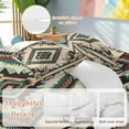 thumbnail image 2 of Ethnic Style Pattern Bedding Duvet Cover Set Twin Size 4 Pieces Retro Brown Red Weaving Abstract Art Bedding Set with Zipper Closure, 1 Comforter Cover 68x86 Inches 1 Flat Sheet & 2 Pillow Cases, 2 of 7
