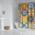 thumbnail image 2 of Earthy Tribal Vintage Boho Shower Curtain 72x72 Inches, Quick-Dry Polyester with Plastic Hooks for Farmhouse Bathrooms, 2 of 5