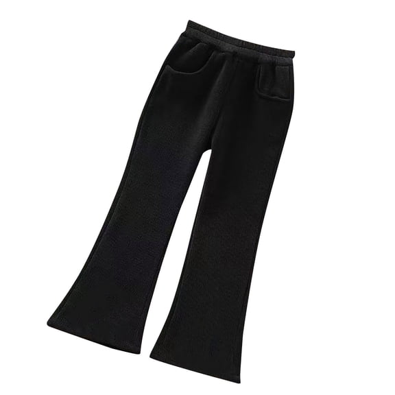 JLMSPLWG Girls Corduroy Flare Pants Toddler Girl Ribbed Flared Pants Kids School Leggings Bell Bottoms Baby Girl Summer Fall Trousers with Pockets