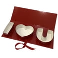 thumbnail image 1 of Caja de regalo de flores vacía, contenedor de cartón premium, versátil, creativo, i Heart U Rojo, 1 of 6