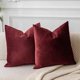 thumbnail image 1 of Chenchen Decorative 20x20 Pillow Covers Set of 2 Velvet Throw Pillow Covers for Couch Sofa Bed Soft Cushion Covers Cases with Hidden Zipper for Living Room Home,Burgundy, 1 of 1