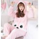 thumbnail image 3 of Conjuntos de pijamas de franela gruesa y cálida para mujer, ropa de dormir para el hogar, conjunto de pijamas de invierno, 3 of 5
