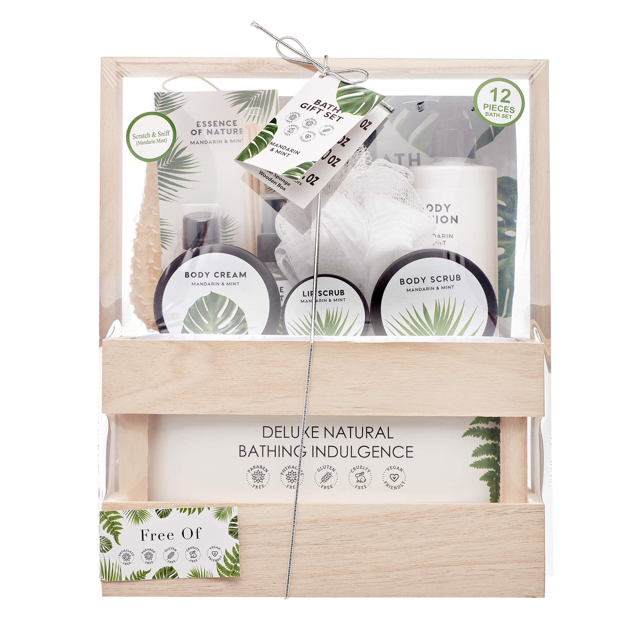 Deluxe Natural Bath Indulgence 12Piece Bath Gift Set