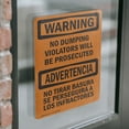 thumbnail image 4 of (2 Pack) No Dumping Violators Prosecuted Bilingual OSHA Warning Sign, 4 of 7