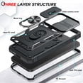 thumbnail image 6 of LeYi Military Grade Back Cover Cell Phone Case for Samsung Galaxy S24 Plus, Black, 6 of 7