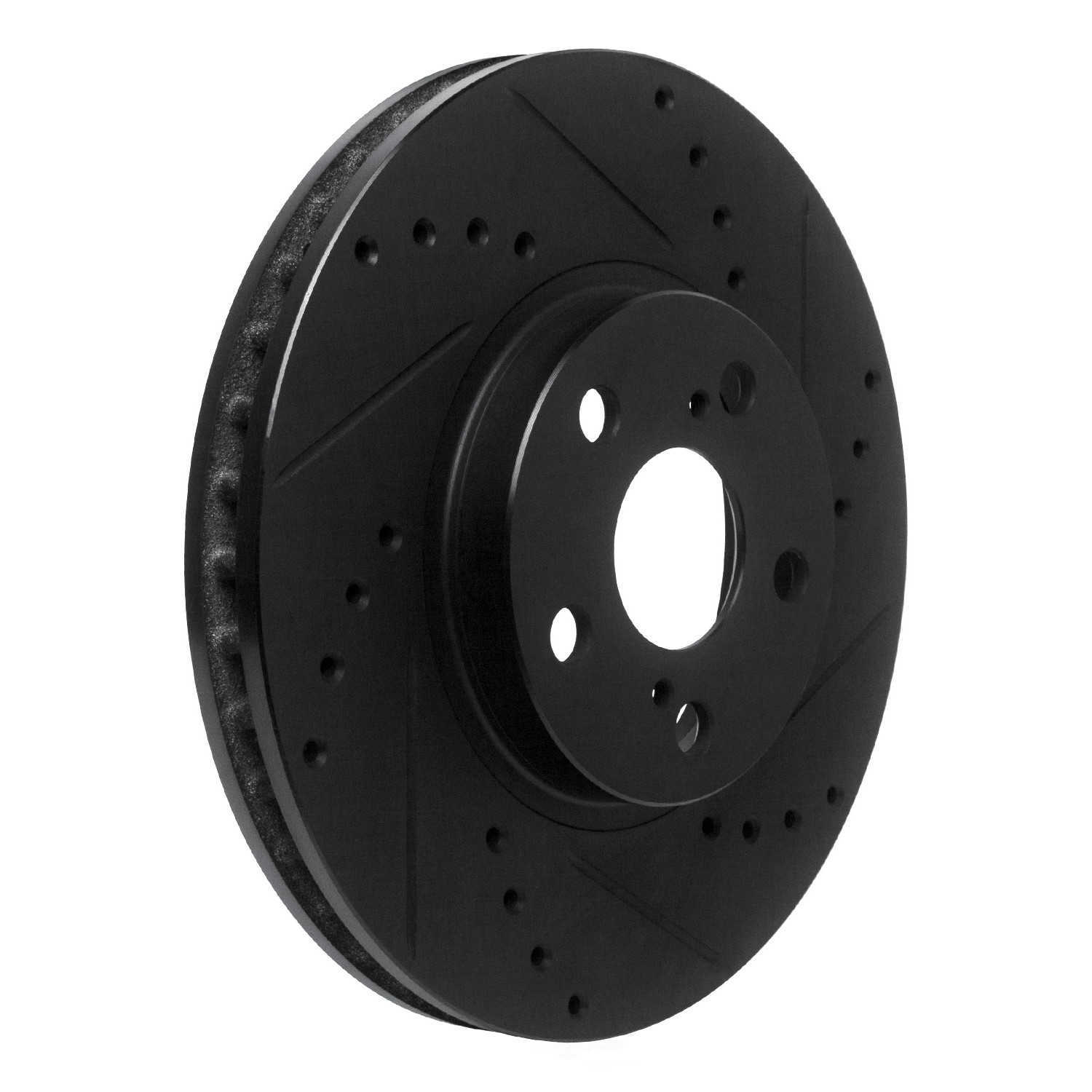 Dynamic Friction Company 633-76059R DFC Brake Rotor - Drilled And Slotted - Black