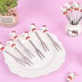 thumbnail image 3 of Fourchettes 6 Pcs Dessin Animé Hello Mini Fourchette à Fruits Chat Couverts Gâteau Dessert Enfants / Fourchettes Rouge, 3 of 5