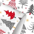 thumbnail image 3 of Christmas Shower Curtain fo Bathroom, Winter Xmas Trees Red Grey Snowflake Holiday Shower Curtains 72 x 72 Inch, Polyester Fabric Waterproof Bathroom Curtain Set with 12 Hooks, 3 of 6