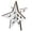 A015-US Independence Day Pentagram Wooden Ornaments - White（1pc), variant on 4th of July Decorations Wooden Stars , 3D Glitter Star Memorial Day Tiered Tray Decor, 4th of July Red White Blue Patriotic Decoration for Home Table Desk Door Shelf