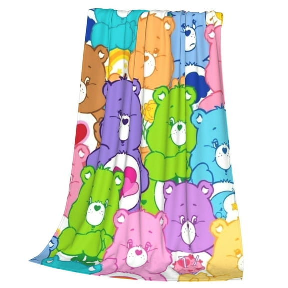 Care Bears Throw Blanket Cozy Plush Lightweight Warm Fuzzy Flannel Blanket Air Conditioning Blanket for Couch Sofa Bed Home Decor Gift 50x40