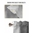 thumbnail image 6 of Black Grey Ombre Bathroom Window Curtain, Coastal Beach Modern Abstract Art Light Filtering Coffee Kitchen Curtains, Bedroom Living Room Curtains 2 Panel 84"x63", 6 of 6