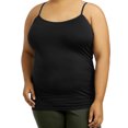 thumbnail image 3 of 3 Pack Women's Camisole Tank Top with Adjustable Spaghetti Strap Scoop Neck Curvy Plus Size Seamless Stretch Sleeveless Womenswear Basic Undershirts, 3 of 5