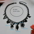 thumbnail image 4 of Top-kevin Gothic Heavy Chain Necklace - Black Gothic Pendant Necklace with Chains, Halloween Party Jewelry for Women, Year-Round Dark Fashion Necklace for Everyday or Halloween Outfits, 4 of 5