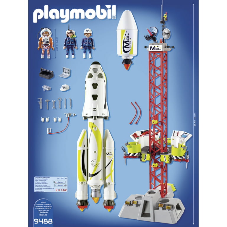 16€04 sur Playmobil Space Mission sur Mars 9488 Fusée Mars avec plateforme  de lancement - Playmobil - Achat & prix