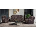 thumbnail image 2 of 6028 Brown 3PC Reclining Sofa-Loveseat-Glider Recliner, 2 of 7