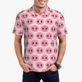 thumbnail image 2 of Balery Pig Nose Printed Men’s Short Sleeve Polo Shirt, Midweight Men's Shirt,Golf Polo shirts -XX-Large, 2 of 8