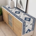 thumbnail image 4 of Blue Beige Boho Table Runner - 70 Inch Long, Kitchen Dining Table Runner Dresser Scarves, Vintage Ethnic Tribal Southwestern Farmhouse Decor for Coffee Tables Wedding Party Banquet, 4 of 8