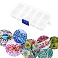 thumbnail image 1 of Cuadros Decorativos 10 rejillas compartimentos organizador transparente cubierta joyería píldora diamante contenedor Tmvgtek embutido en tela, 1 of 9