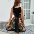 thumbnail image 6 of Chinese Traditional Dragons Dress Fashion Beach Long Dresses Female Party Printed Sundress, 6 of 7