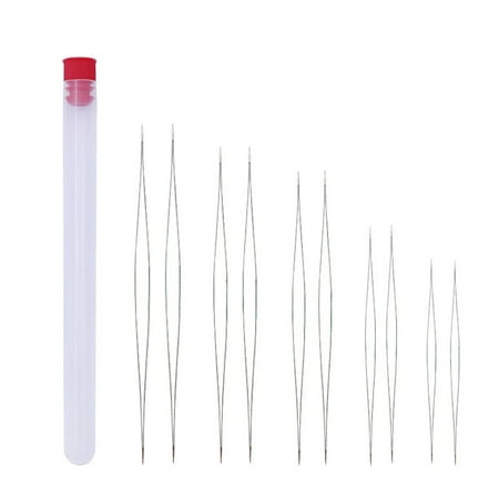 Rinhoo 10pcs 5 Sizes Big Eye Beading Needles Bracelets DIY Jewelry Making Easy Thread Sewing Needles
