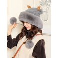 thumbnail image 3 of CoCopeaunts Beanie Hats for Women Winter Hat Beanie Knit Skull Cap Plush Warm Cute Elk Beanies Hat Winter Beanies Hat Christmas Hat, 3 of 8