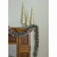 thumbnail image 3 of ZYLER- Northlight 12' Wide Cut Metallic Green Red Ice Gold Christmas Tinsel Garland, 3 of 4