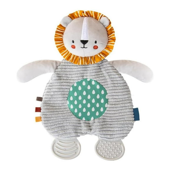 Manta para bebé con mordedor Toalla calmante con juguete para la dentición Manta de confort para animales con papel sonoro Manta infantil para recién nacido Juguete calmante