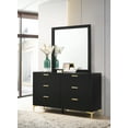 thumbnail image 2 of Kendall 6-drawer Dresser with Mirror Black, 2 of 12