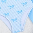 thumbnail image 4 of WRKEKC Toddler Swimsuit Girl Bow Stripe Print Ruffled Skirted One Piece Bathing Suit 4-7 Years, 4 of 9
