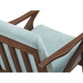 thumbnail image 4 of Omax Decor Zola Solid Wood and Fabric Upholstered Accent Armchair in Mint Blue, 4 of 4