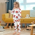 thumbnail image 4 of FORMRS Long Sleeve Top and Pants Pajama Set for Niños 2-Piece Sleepwear, Sizes 18M-8Y, Red Santa Hats Pattern, 4 of 6
