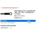 thumbnail image 2 of Clutch Alignment Tool - Compatible with 1986 - 1991, 1993 - 1994 Mazda RX-7 1.3L Rotary 1987 1988 1989 1990, 2 of 2