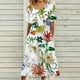 thumbnail image 1 of WILLBEST Vestidos de Mujer Vestido Informal de Manga Corta con Cuello Redondo y Estampado Floral para Mujer, Vestido Largo con Bolsillos y Encaje Dividido Grande​​, 1 of 3