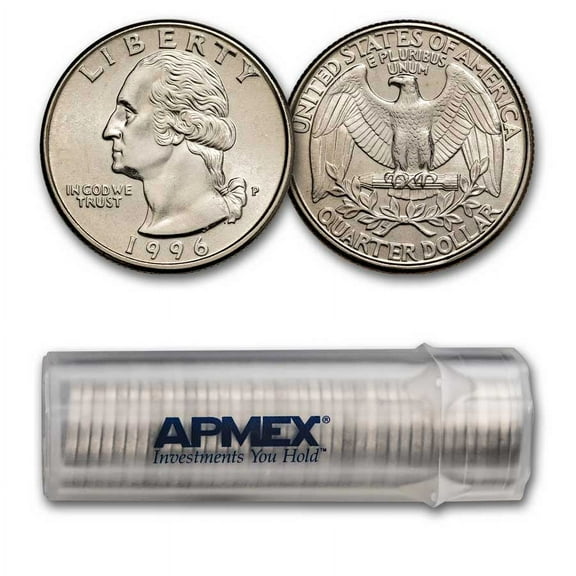 1996-P Washington Quarter 40-Coin Roll BU