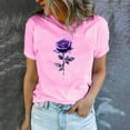 thumbnail image 4 of Fartey Women's Summer Tops Fashion Valentine's Day Print Short Sleeve T Shirts Casual Basic Going Out Crew Neck Tee Shirts Novelty Florals Graphic Tees Pink S-3XL, 4 of 5