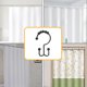 thumbnail image 5 of Gancho para cortinas de ducha Anillos de 12 paquetes de hierro | Acabado pulido resistente al óxido | Negro, Dorado, Plata, Blanco | Clip de 2,76 pulgadas | Instalación segura y sencilla, 5 of 6