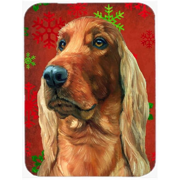 Irish Setter Red Snowflakes Holiday Christmas Mouse Pad, Hot Pad & Trivet