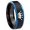 Black And Blue Step Edge, variant on Crown Concave Black Tungsten Men Ring 10MM
