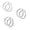 Set-(18mm, 18mm, 18mm), variant on 925 Sterling Silver Classic Set of 3 Italian Rose-Gold Plated Click-Top Hoop Earrings for Female and Teen (12mm, 15mm, 20mm)