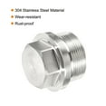 thumbnail image 4 of Unique Bargains M33x1.5 Male Plug Stainless Steel Thread Hex Head Socket Solid Pipe Fitting, 4 of 5