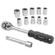 thumbnail image 1 of Juego Matraca 72 Dientes 1/2" 10 Dados 10-24mm + Ext 125mm, 1 of 4