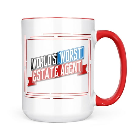 

Neonblond Funny Worlds worst Estate Agent Mug gift for Coffee Tea lovers
