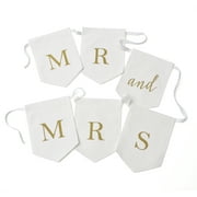 Way to Celebrate Mr & Mrs Linen Pennant Banner, 1 Each, Great for weddings and anniversaries.